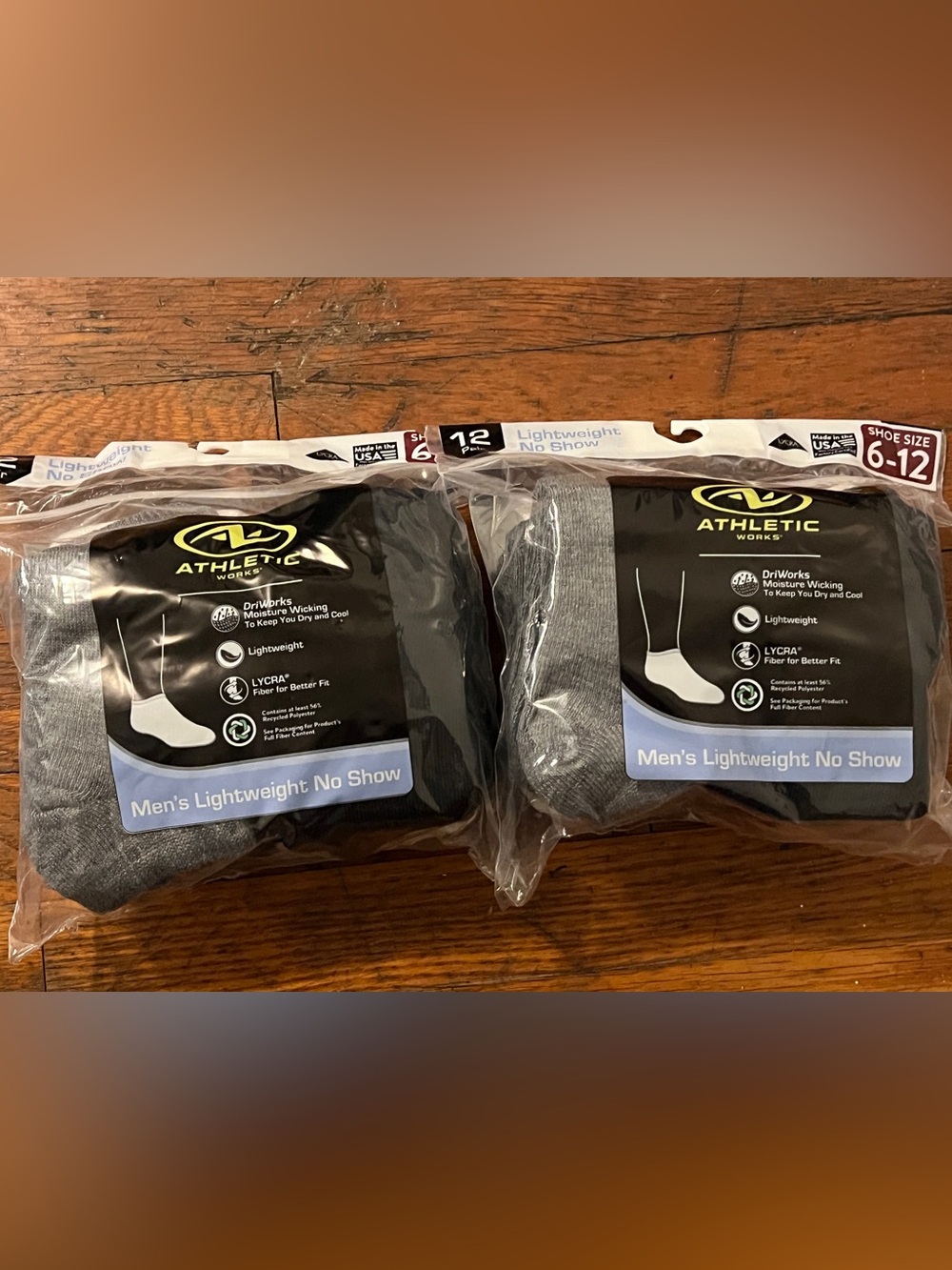 Athletic Works 24 Pairs No Show Socks Size 6-12 New